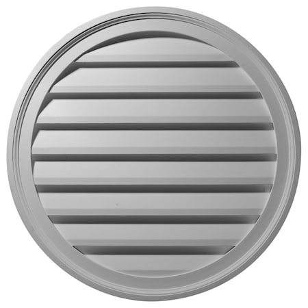 Ekena Millwork Round Gable Vent Louver, Non-Functional, 36"W x 36"H x 1 1/4"P GVRO36D